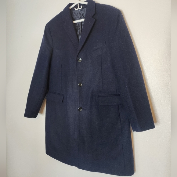 NEW J. Crew Thompson Topcoat Navy Wool Winter Office Elegant Mens Luxury Preppy - Picture 7 of 16